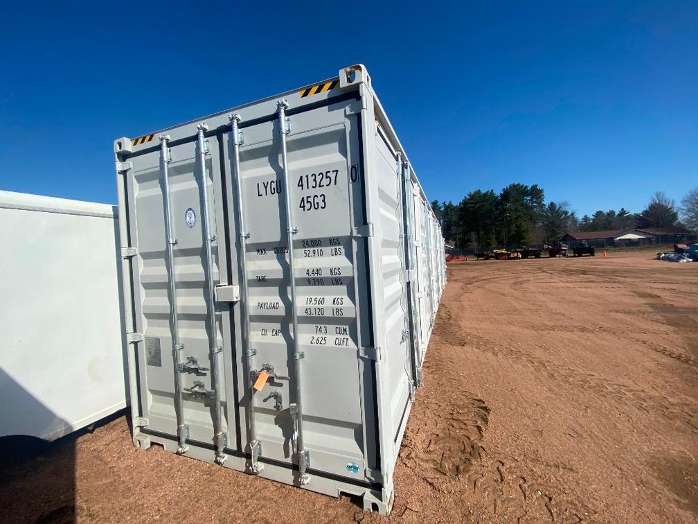 40' High Cube Shipping Container With (4) Side Doors