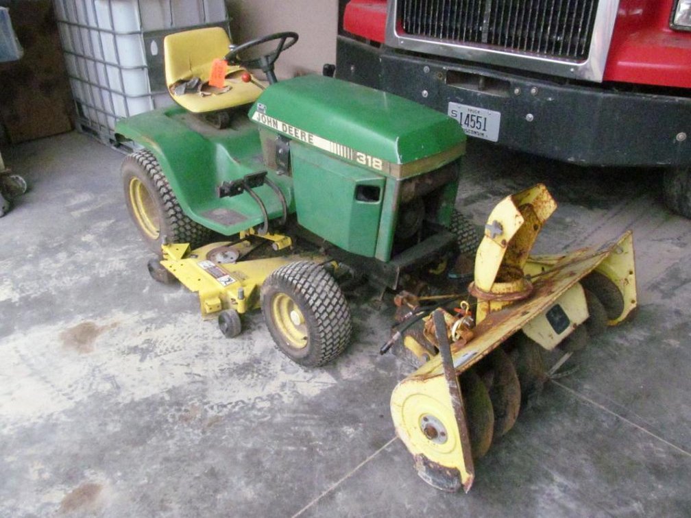 John Deere 318 Lawn Mower and Snow Blower