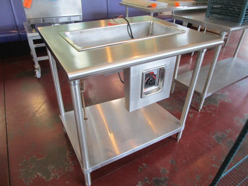 Stainless Steel Table with Steam Table