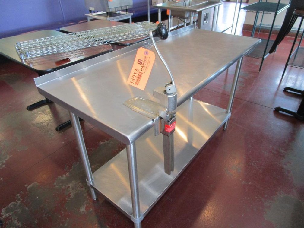 6' SS Table with Can Opener