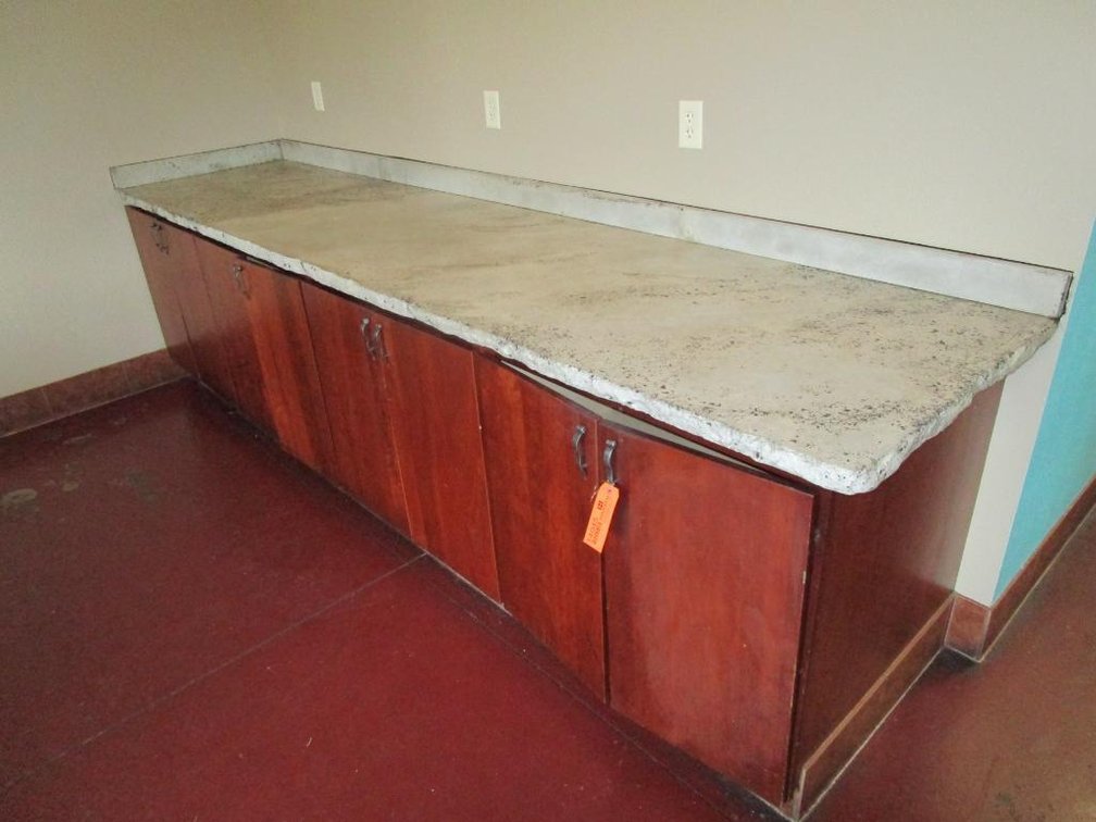 Decorative Concrete Countertop with Cabinet