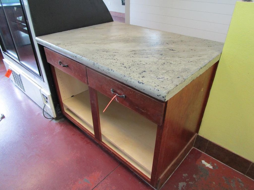 Cabinet with Concrete Decorative Countertop