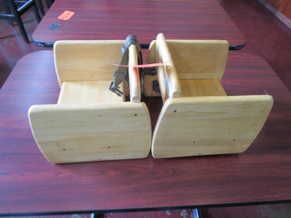 (2)Wooden Booster Seats