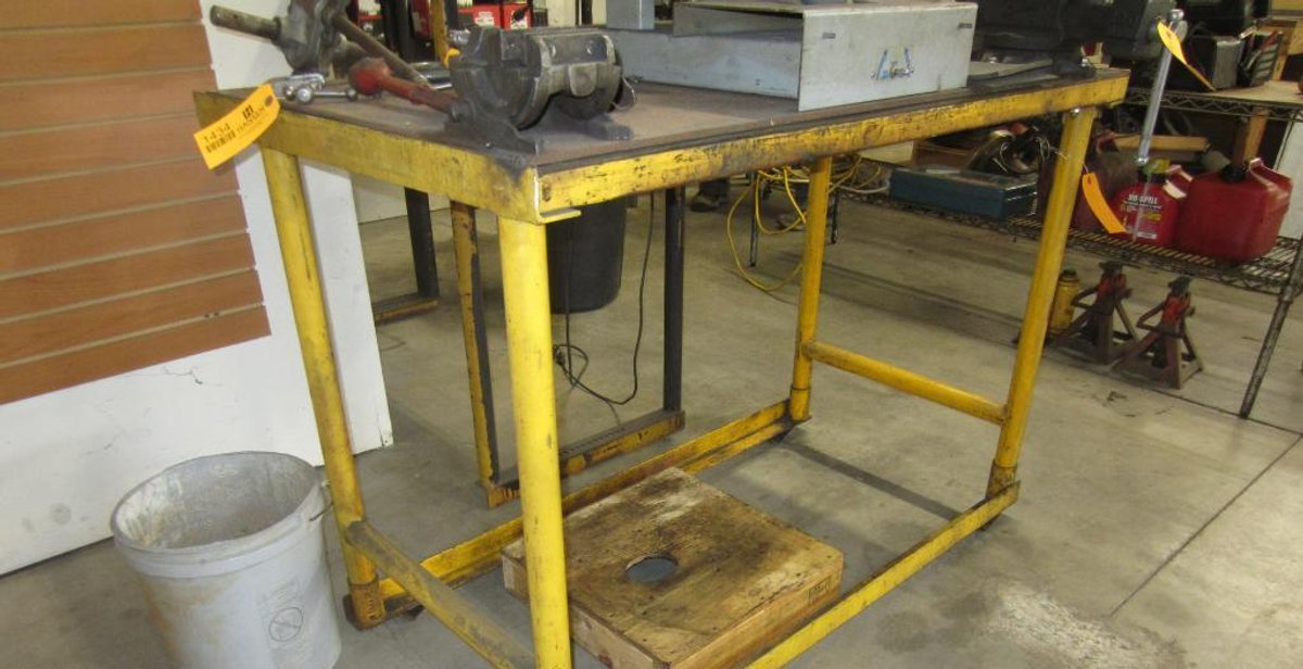 Steel Framed Shop Table