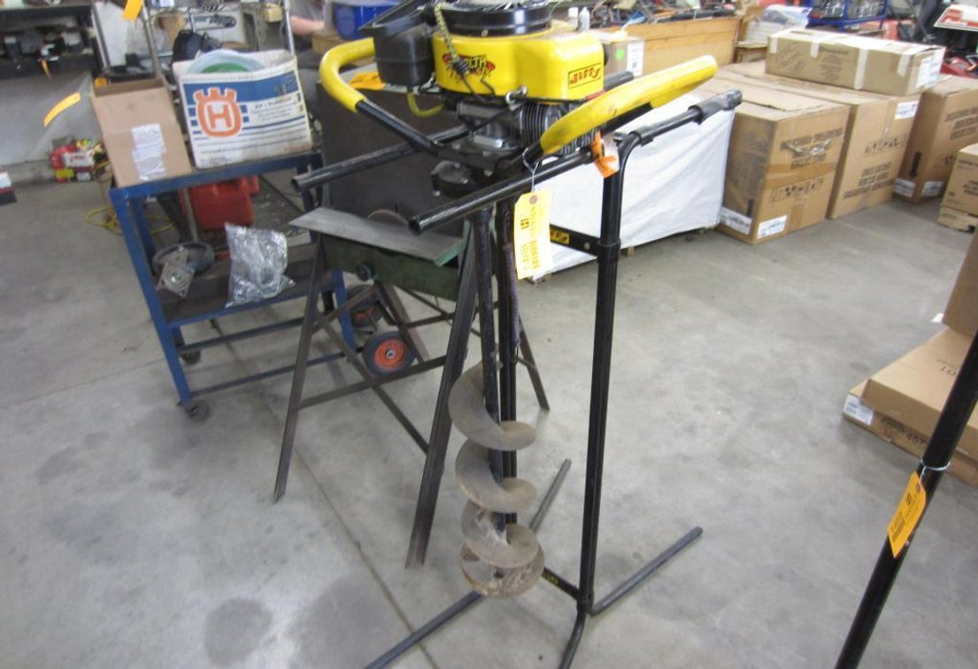 Jiffy Stealth STX Ice Auger and Auger Stand