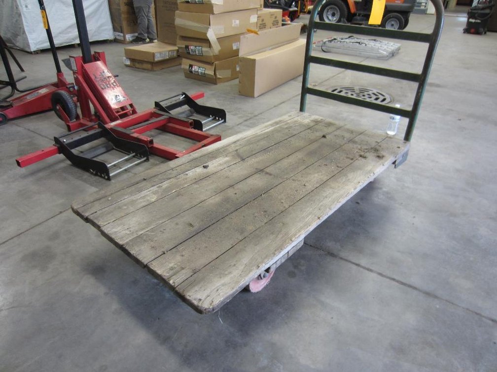 4-Wheeled Wooden Shop Cart