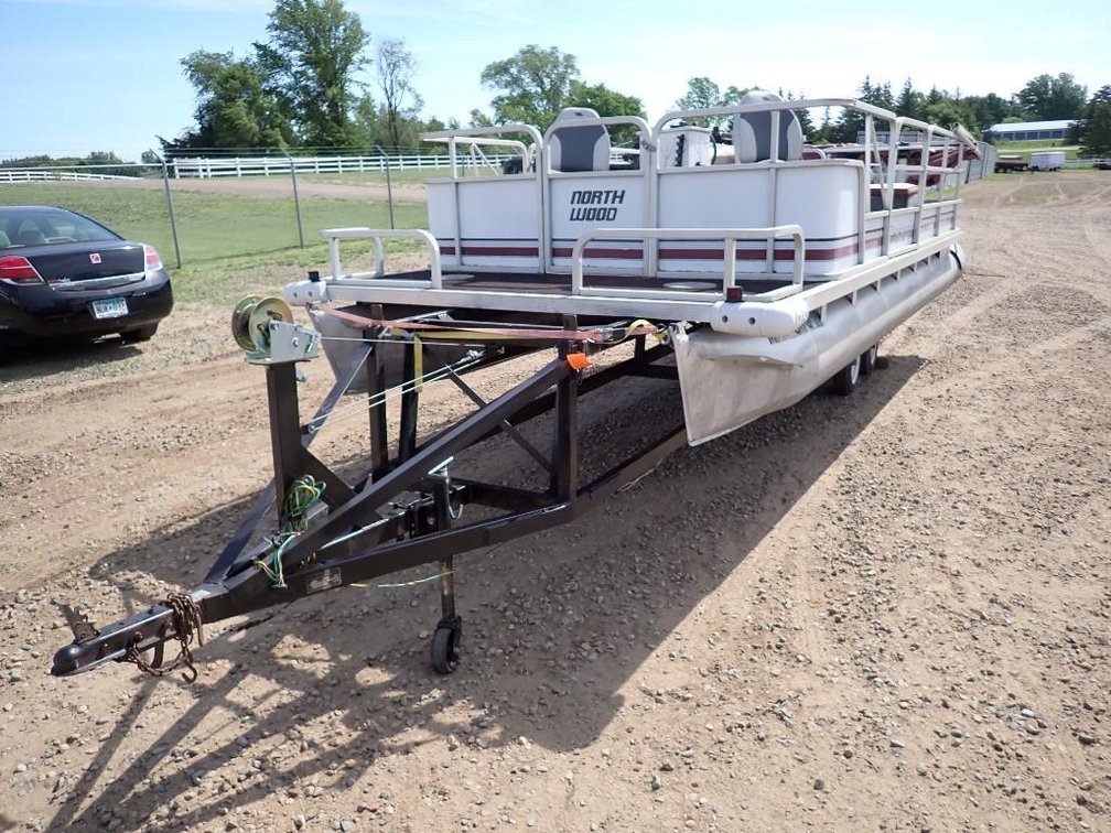 1992 Northwoods Pontoon with Eagle Trailer (Has MN Title)