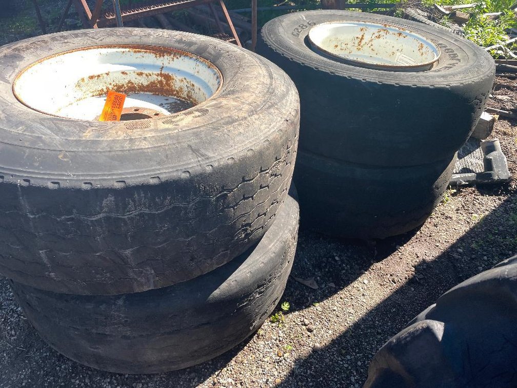 (4) Heavy Duty Semi Trailer Tires