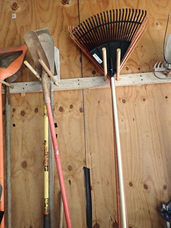 (3) Rakes and (4) Shovels
