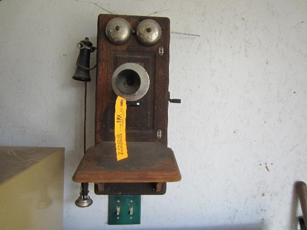 Antique Hand Crank Wall Telephone
