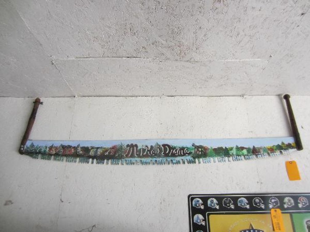 2 Man Painted Hand Saw