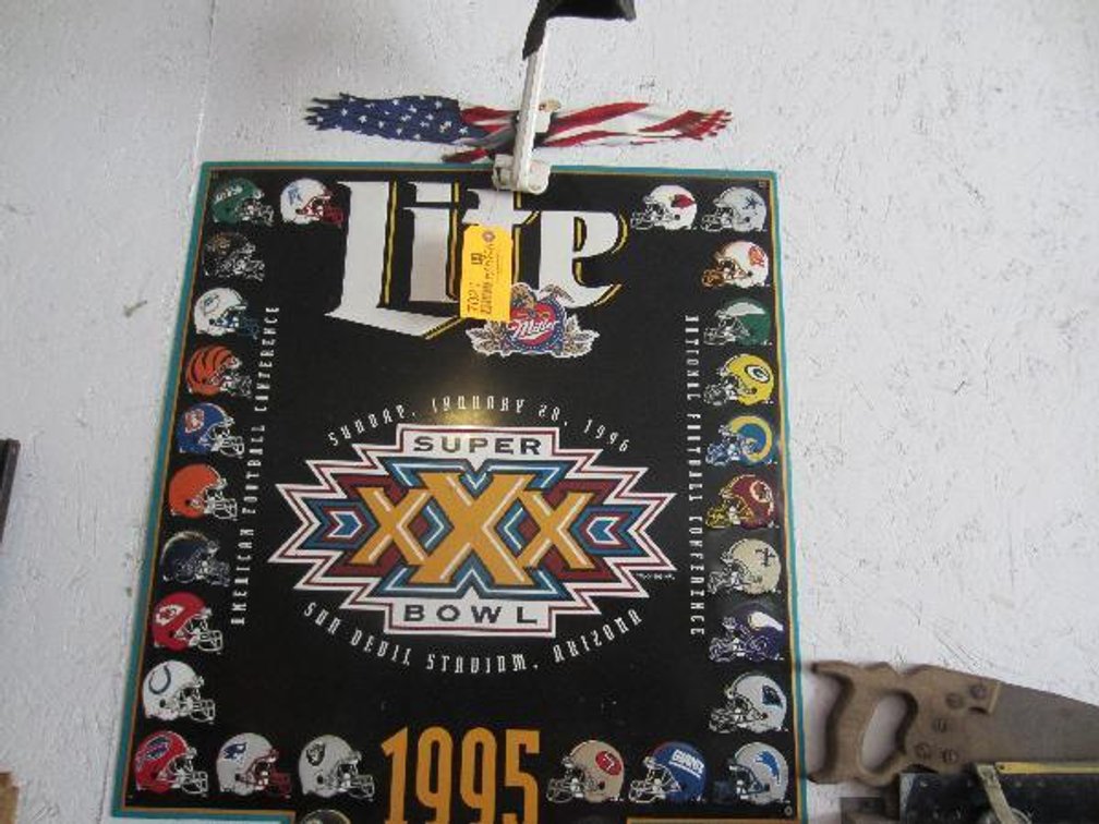 1995 Super Bowl Sign and Flag