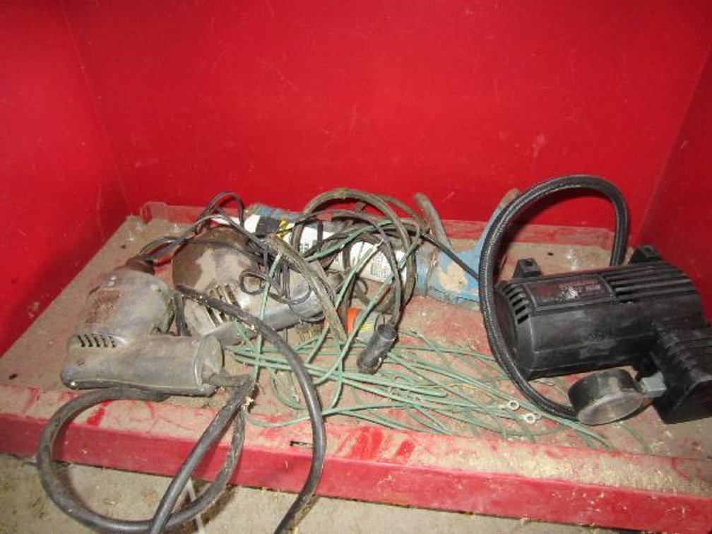 Tool Box and Contents of Shelf on Bottom Toolbox