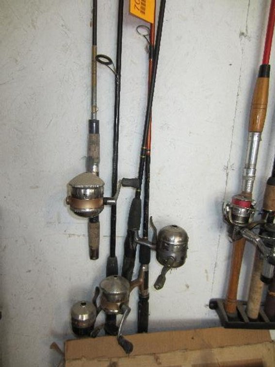 (4) Fishing Poles with Reels