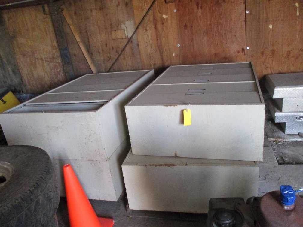 Set of (4) Large Filing Cabinets