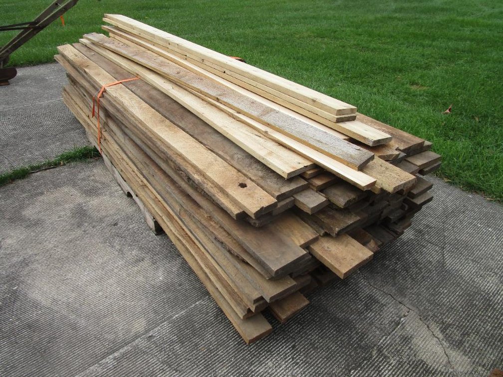 Pallet of Rough Cut Oak Lumber