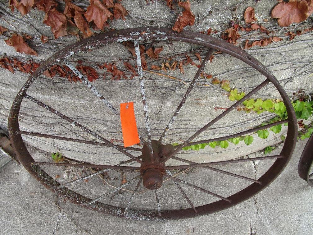 Vintage Metal Wagon Wheel