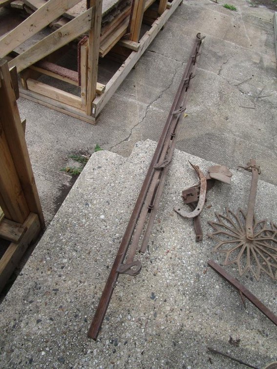 (2) Vintage Barn Peak Trolley Rails