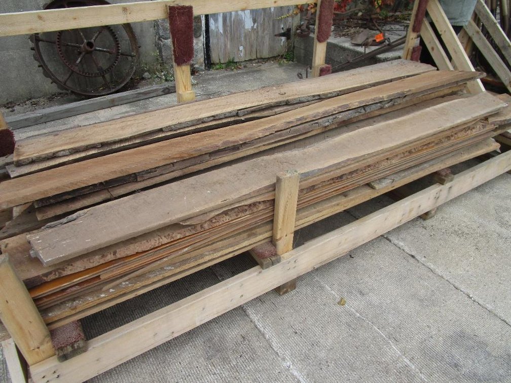 Large Assortment of Various Rough Cut Boards