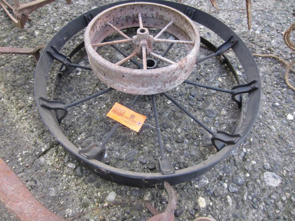 (2) Vintage Metal Wheels