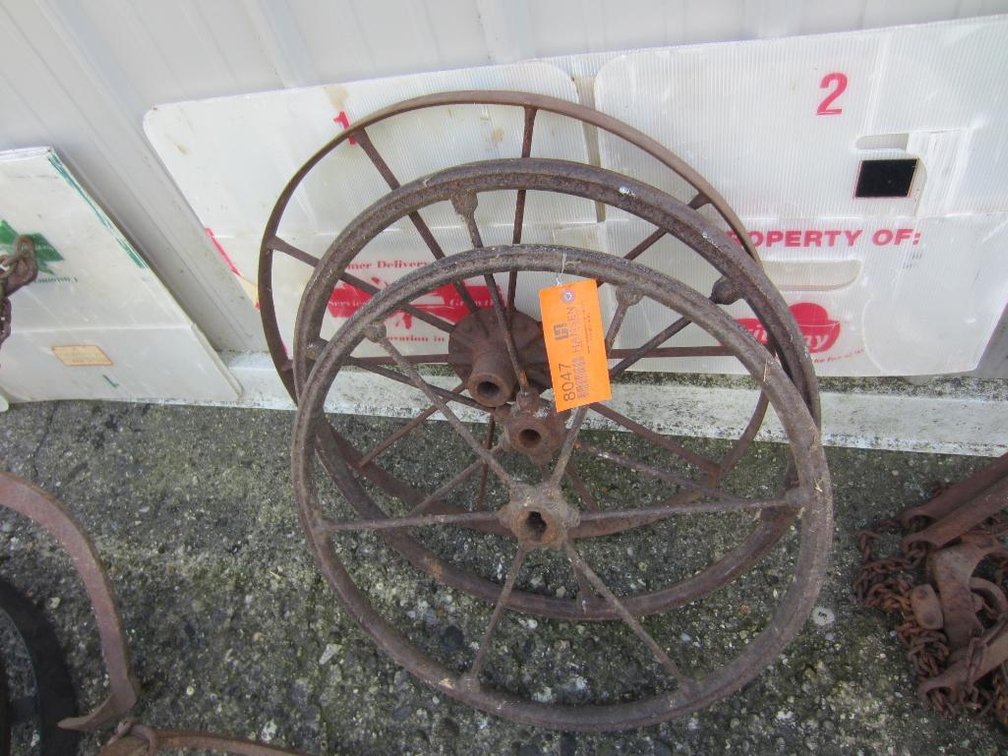 (3) Steel Wagon Wheels