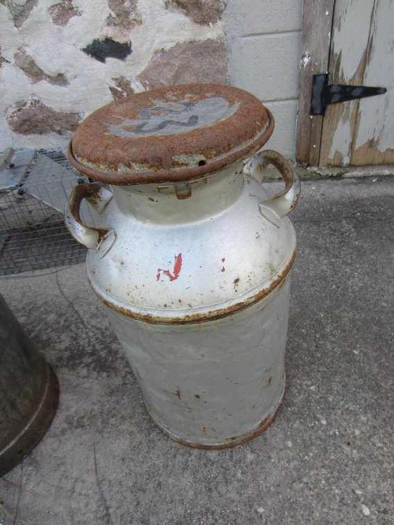 Vintage Milk Can with Lid