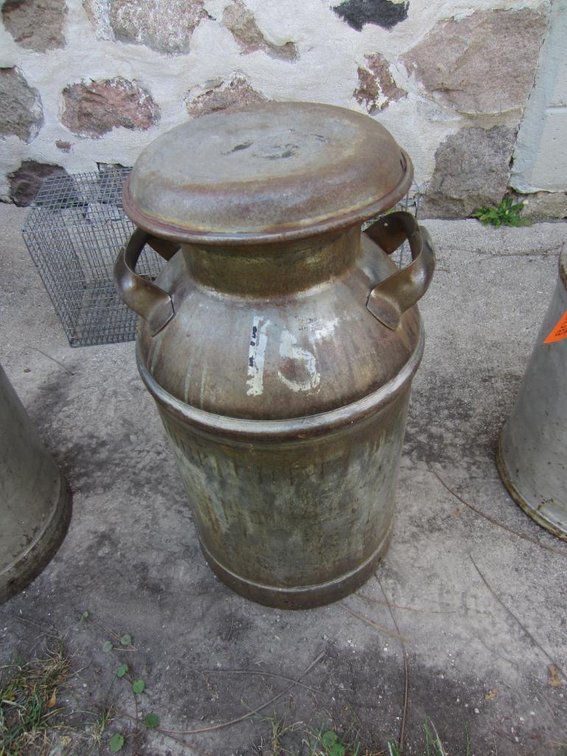 Vintage Milk Can with Lid