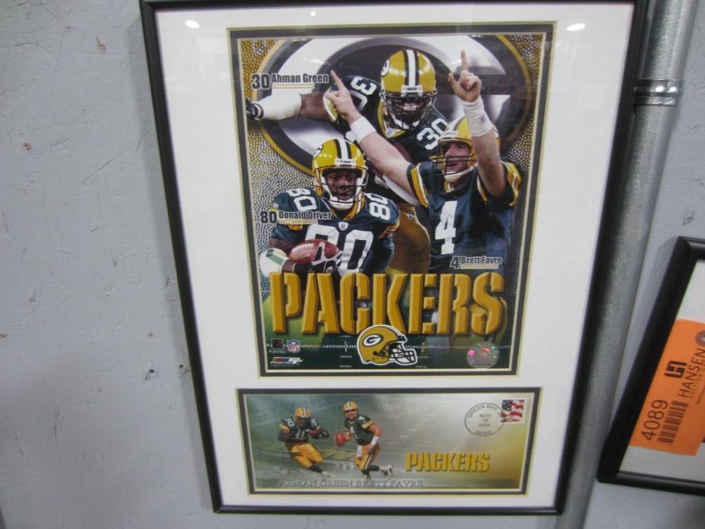 Green Bay Packers Ahman Green, Donald Driver, and Brett Favre (A)