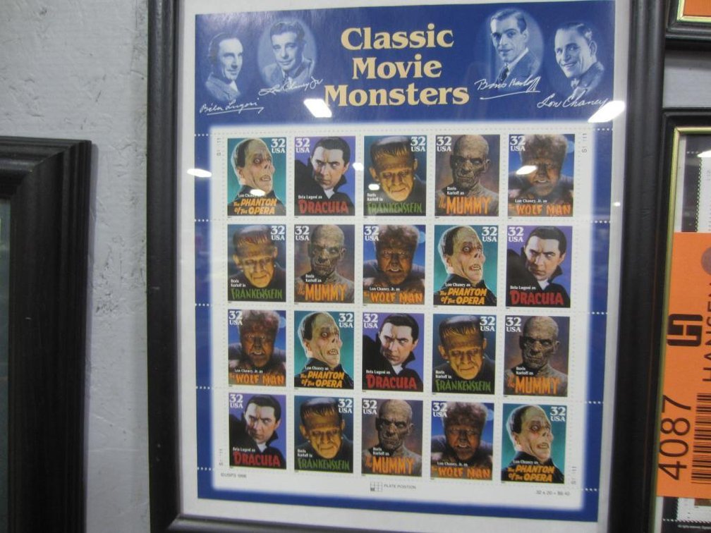 (20) Classic Movie Monster 32 Cent Stamps (A)