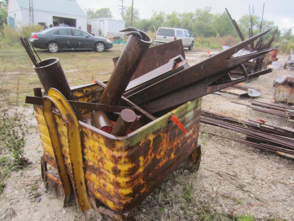 Metal Gaylord with Scrap Steel