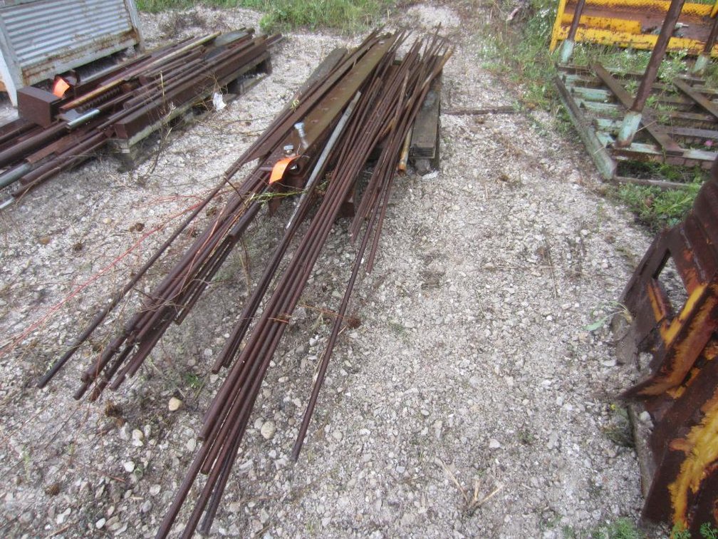 Pallet of Metal Rods and Scrap Metal