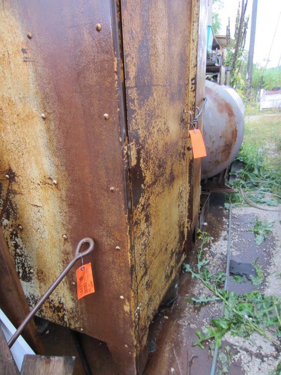 Metal Cabinet with Contents