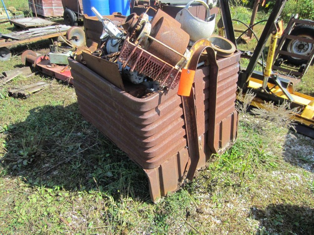 Steel Gaylord with Scrap Metal