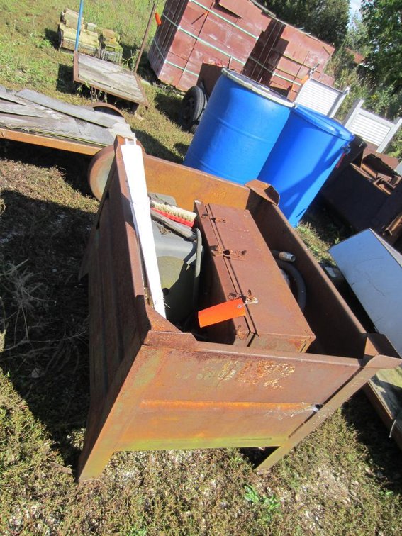 Metal Gaylord with Scrap Steel