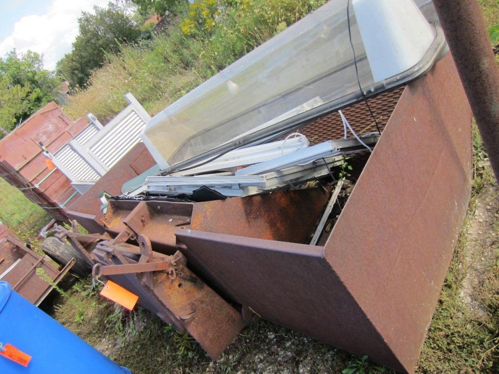 Large Metal Hopper Bucket with Contents