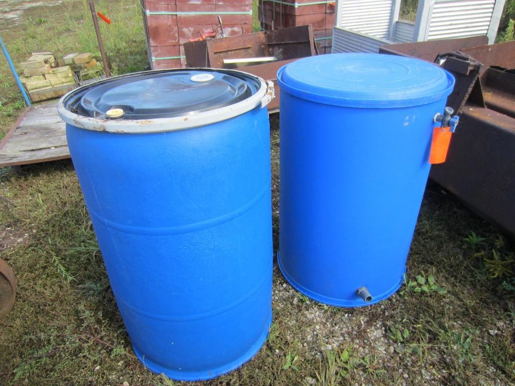 (2) Poly Barrels