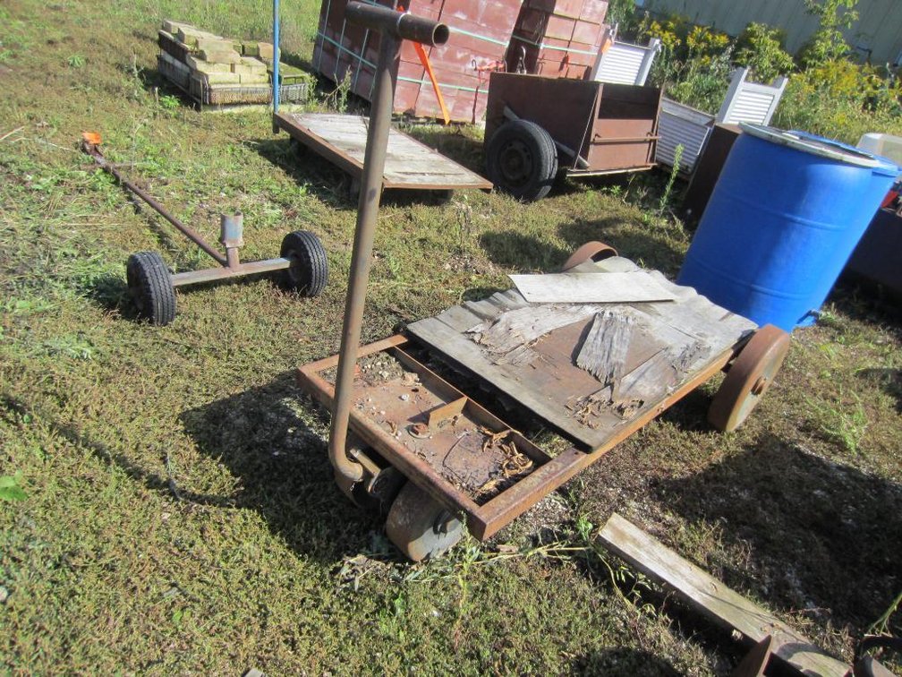 Metal Framed Cart on Steel Wheels