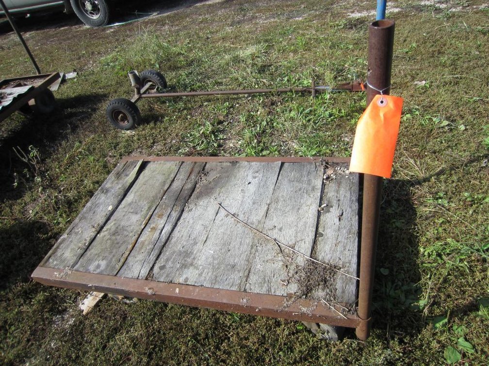Metal Framed Cart on Wheels