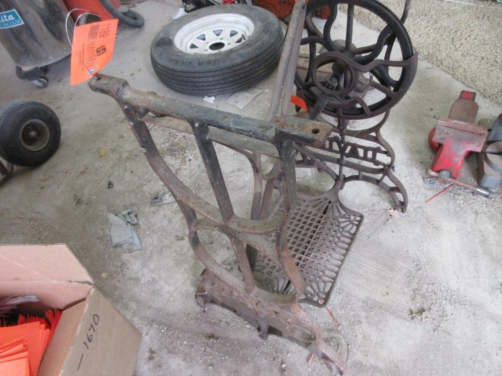 Vintage Davis Cast Iron Sewing Machine Base