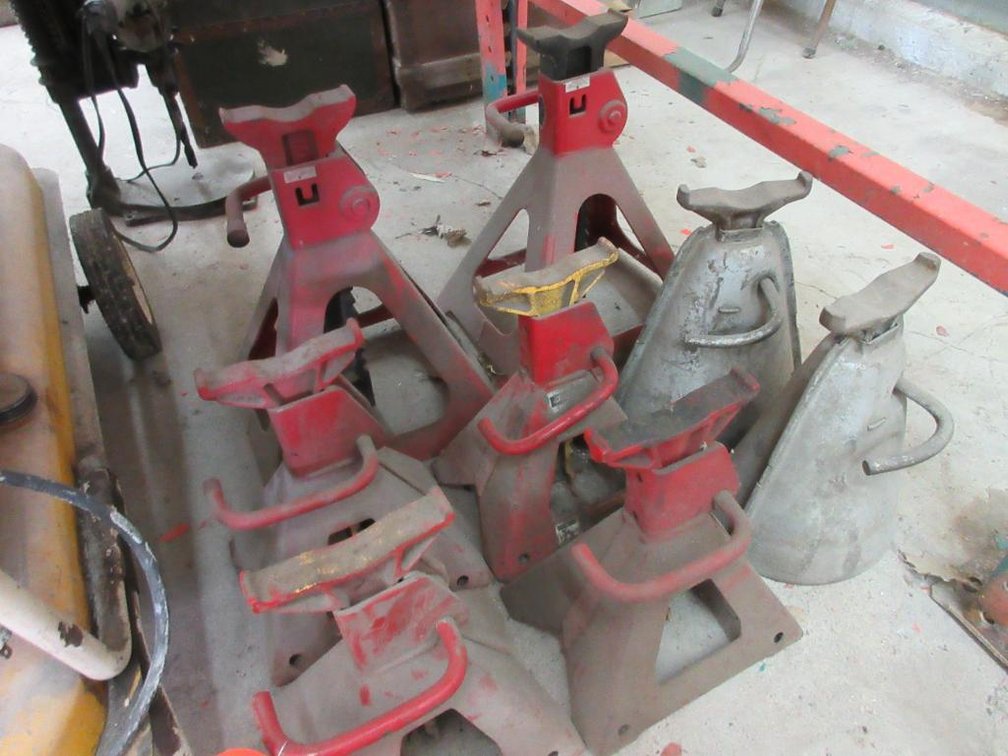 (8) Jack Stands and (4) Snap-On 2-Ton Jacks