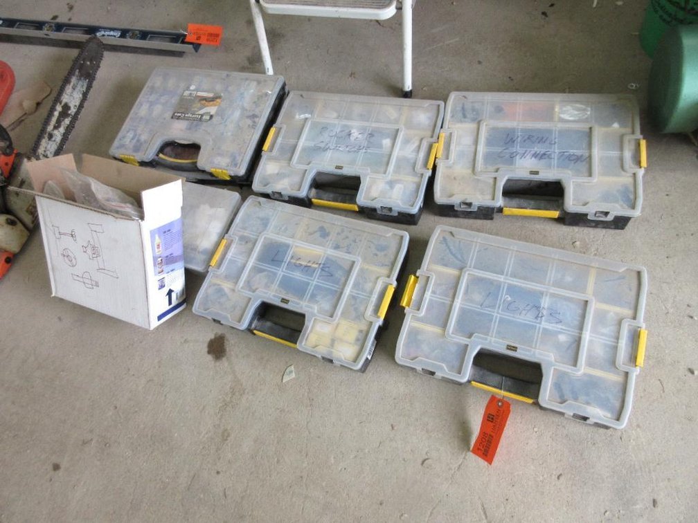 Plastic Organizers with Various Electrical Components
