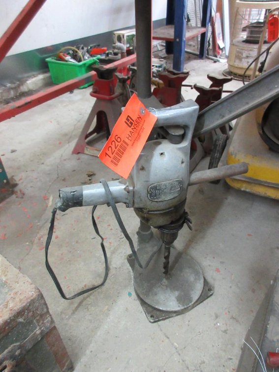 Home-Utility 1/2" Drill Stand with Electric Drill