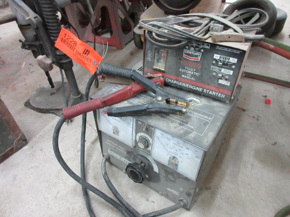 Marquette Battery and Circuit Tester and Century Battery Charger