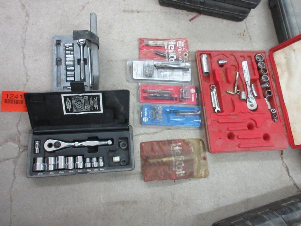 (3) Incomplete Socket Sets and(5) Packages of HeliCoil Repair Kits