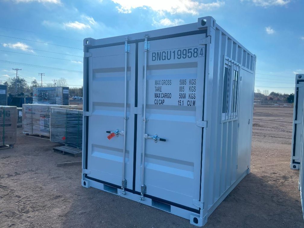 Unused 9' Shipping Container Office (Nitke Yard, Mosinee, WI)