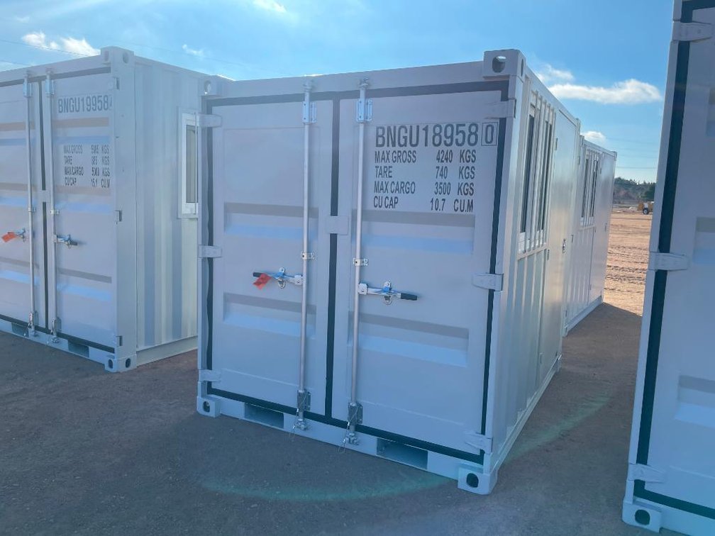 Unused 8' Shipping Container Office (Nitke Yard, Mosinee, WI)