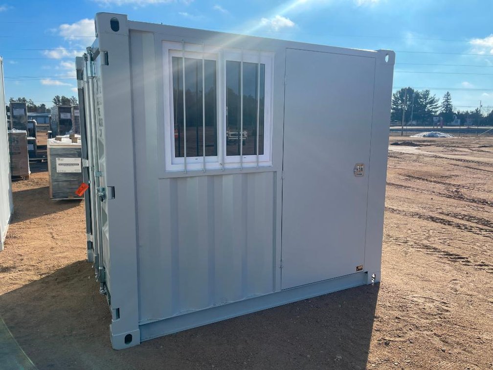 Unused 8' Shipping Container Office (Nitke Yard, Mosinee, WI)