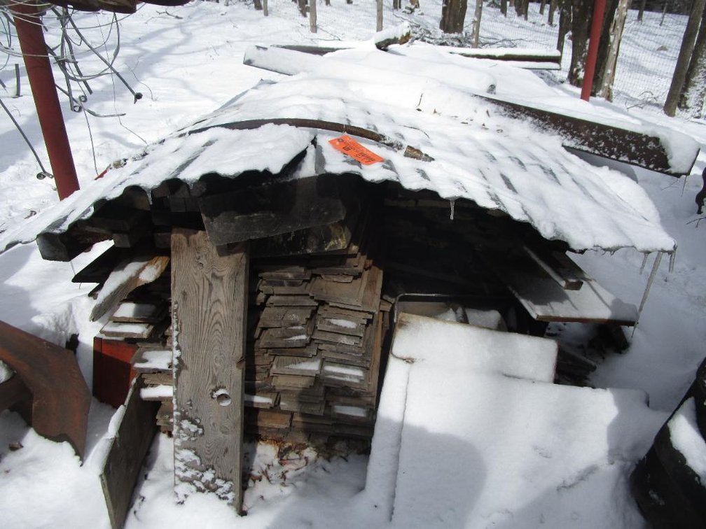 Pile of Slat Wood and Lumber