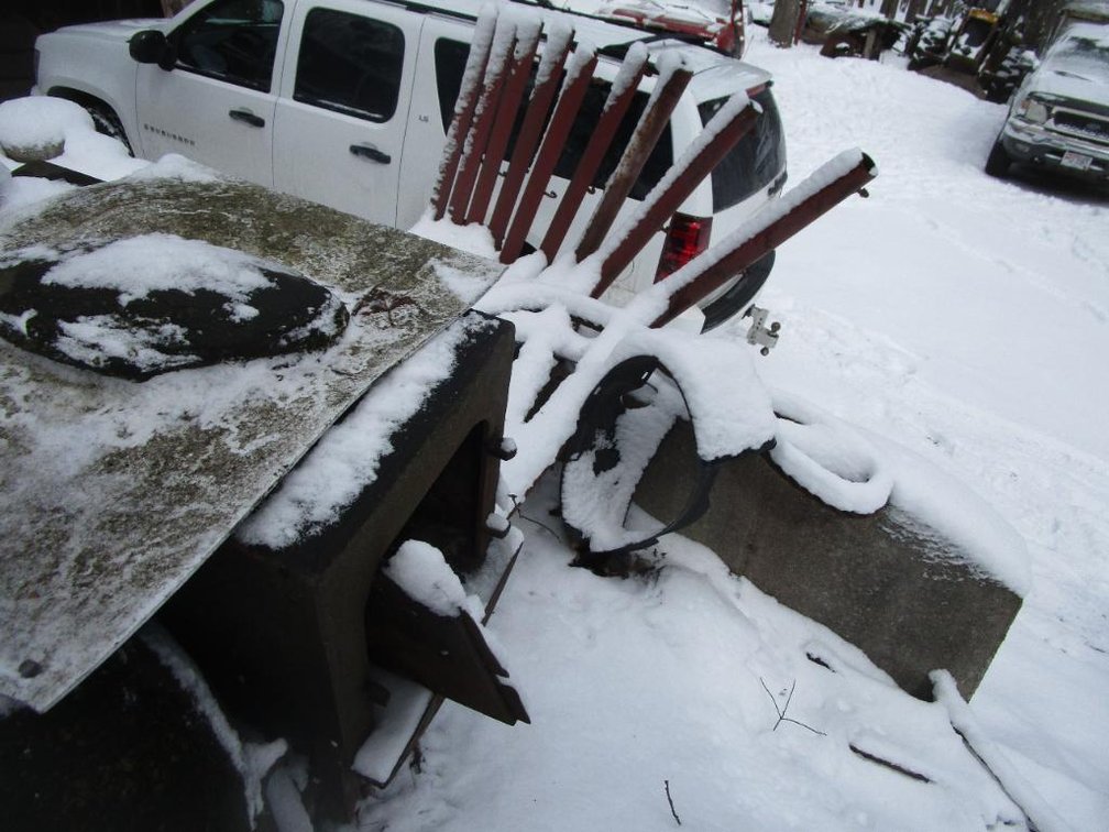 Pile of Metal, Includes Furnace, I-Beam, Laundry Line Poles