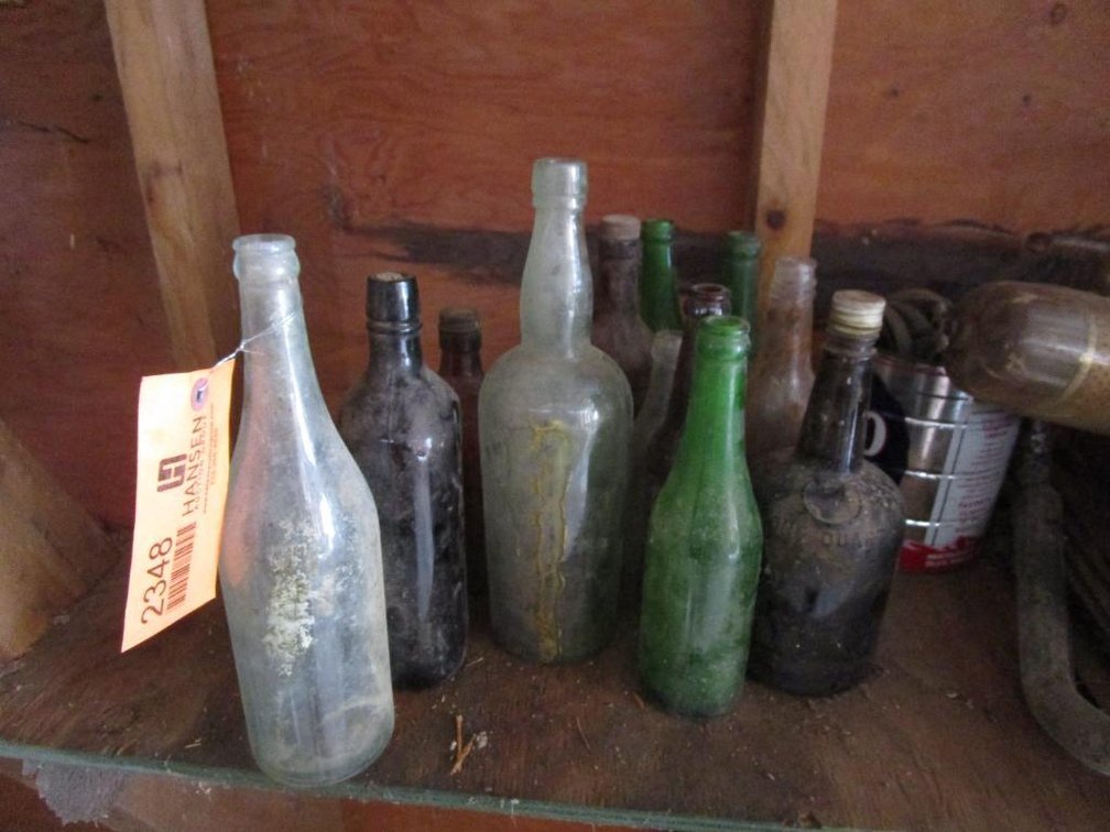 Various Vintage Glass Bottles